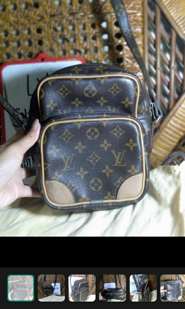 RUSH‼️LV CROSS BODY BAG (Category: Luxury Bags & Wallets) located in General Tinio. Submitted by hongkongapparel (Listing ID 1269412078, Image 1). Description: Authentic LV Amazon Bag with Dust Bag🌸 Size: Small Color: Brown Leather: Super Kinis, No Dents, No Stain, No Tuklap 🌸 Vintage pero napakaganda pa rin😊 Zipper sa may small pocket naputol ung handle but still working pa po. (Eto lang po ung reason kaya sya naka FS) RFS: NEED FUNDS FOR MY 