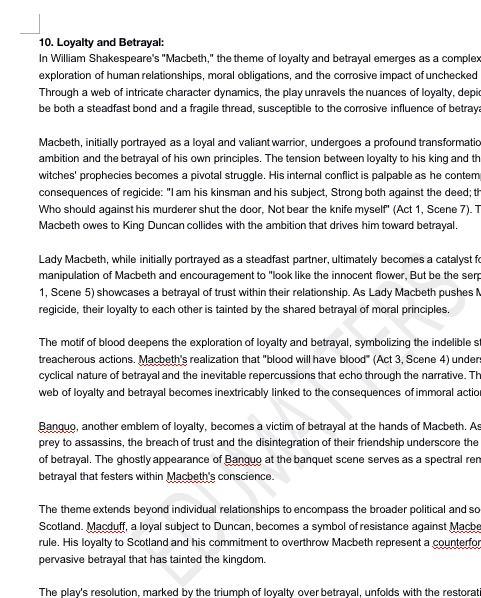 Macbeth by William Shakespeare Literature Study Guide Notes Complete ...