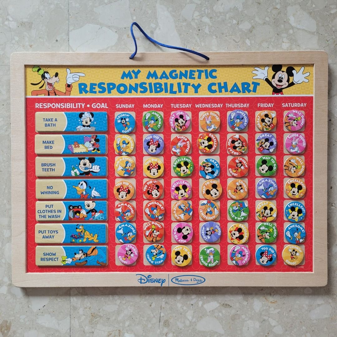 Melissa Doug Disney Mickey Mouse My Magnetic Responsibility Chart Hobbies Toys Stationery Craft Stationery School Supplies on Carousell