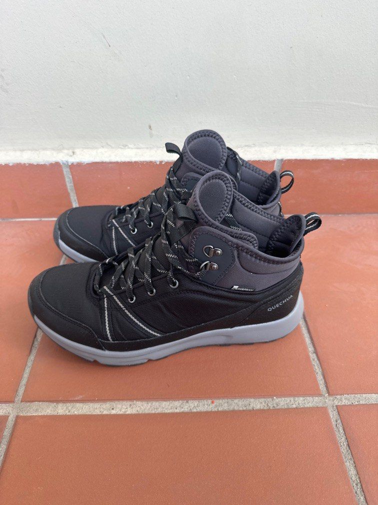 Men's waterproof walking boots NH150 mid Black, Men's Fashion