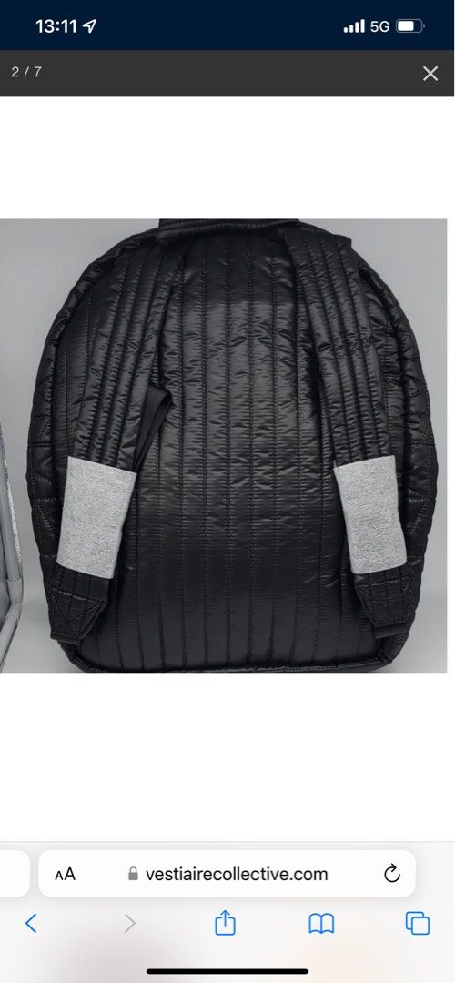 Michael Kors Winnie Medium Quilted Nylon Backpack Bag Black, Women's