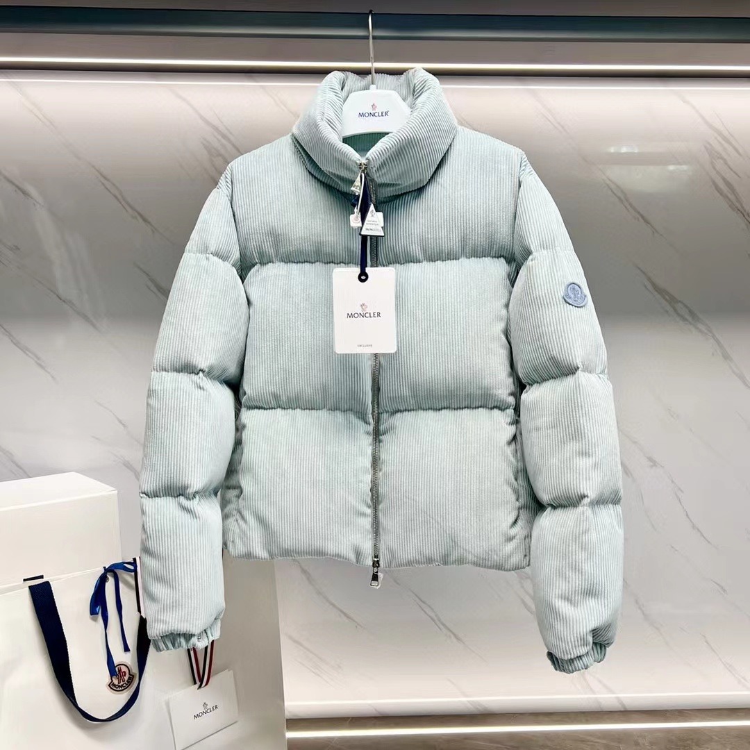 Moncler cercis cropped velvet puffer coat new arrivals