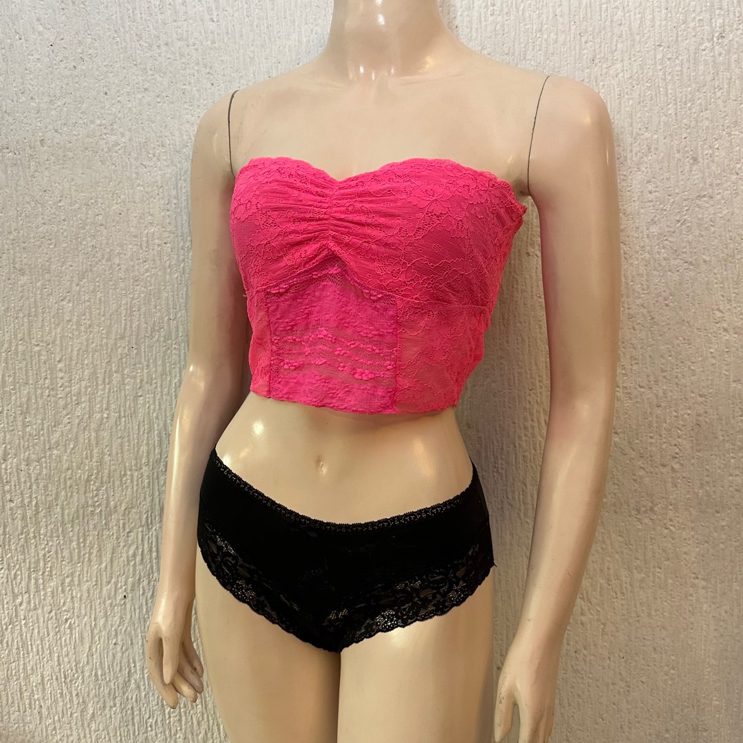 Neon Pink Bralette, Women's Fashion, Undergarments & Loungewear on