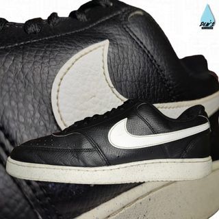 NIKE COURT VISION LOW NEXT NATURE BLACK WHITE  10.5 UK
