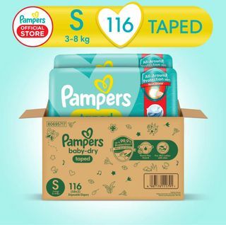 Pampers Baby Dry Taped Pants Diapers Small