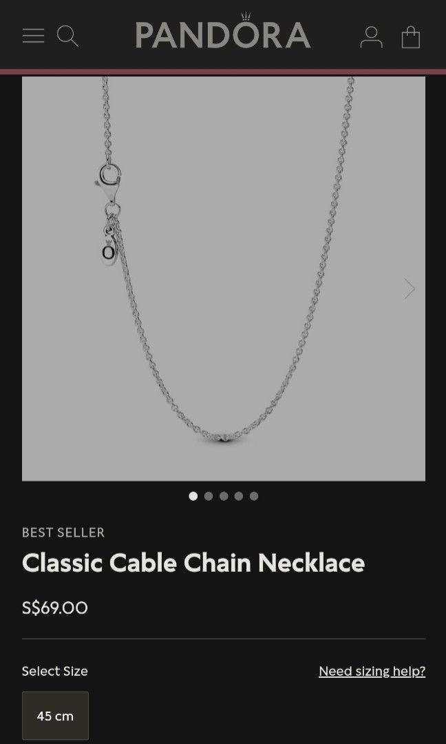 Pandora Cable Chain Necklace- Classic Chain Necklace Nepal | Ubuy