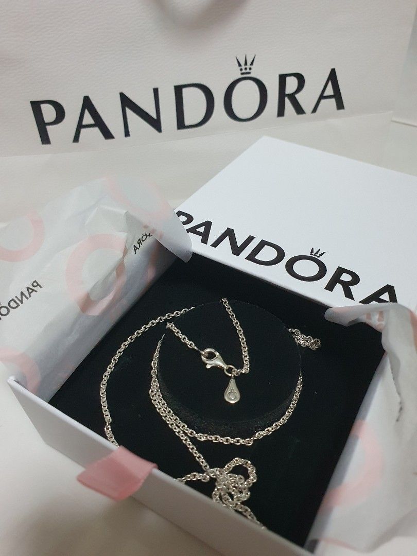 Pandora 590200 Necklace Silver Chain Cable Silver Simple Classic 17.7