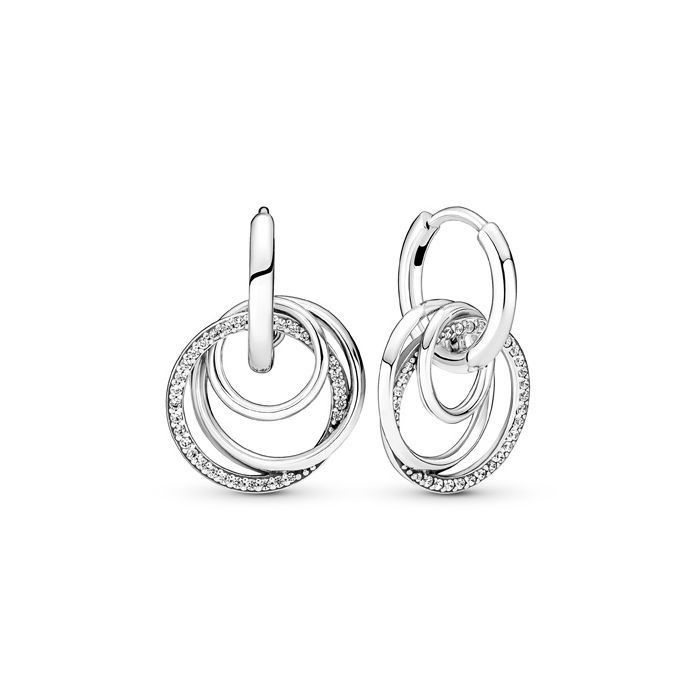White gold pandora earrings store