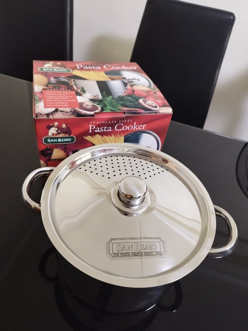 Pasta stainless steel cooking pot 5.6l 22cm diameter