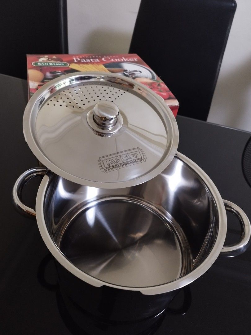 Pasta stainless steel cooking pot 5.6l 22cm diameter