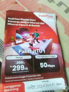 Pemasangan baru internet indihome