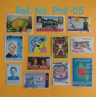 Philippine Stamps :  12 pcs. All Different ( Ref. No. Phil - 05 )