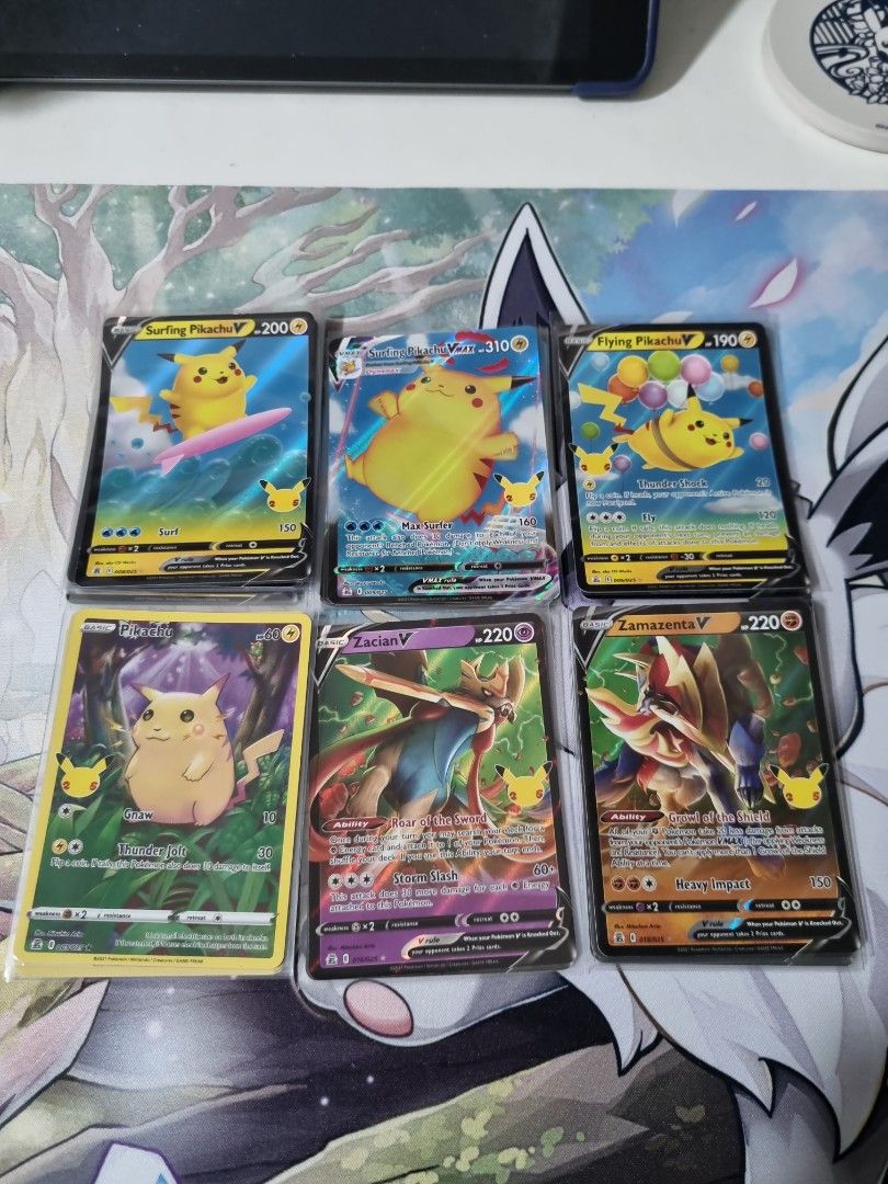 Pokemon Celebrations Pikachu Zacian Zamazenta Hobbies And Toys Toys And Games On Carousell 