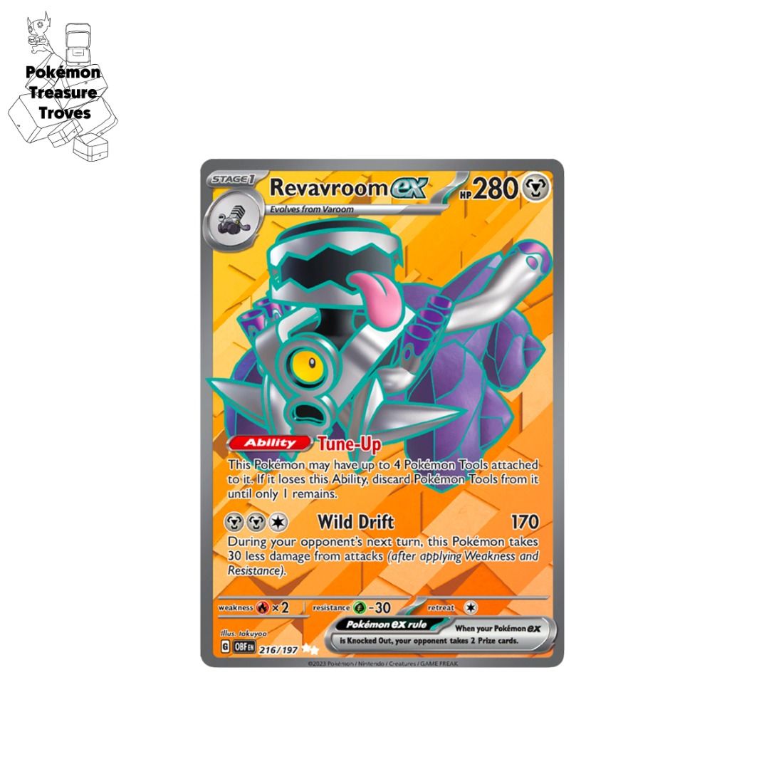 revavroom ex pokemon card value Revavroom ex Pokemon Obsidian Flames Special Illustration Rare #224 PSA 8 main image 0
