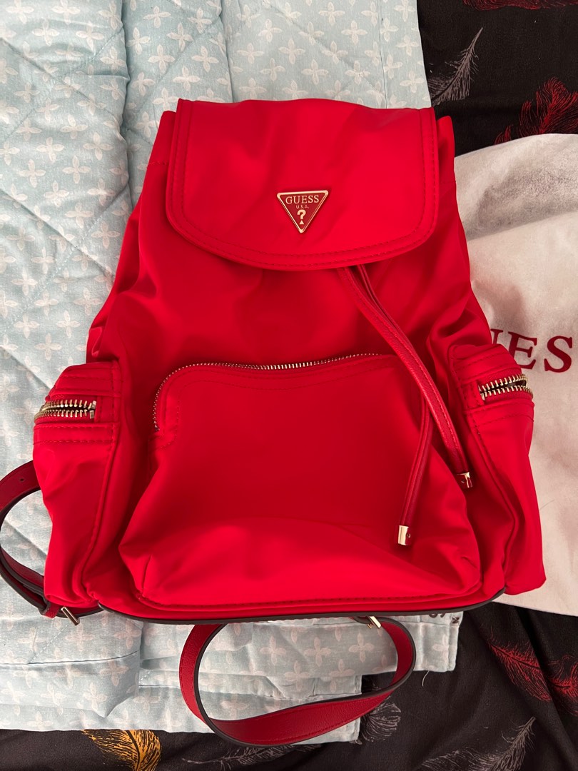 Preloved Authentic Guess Backpack Red Women s Fashion Bags