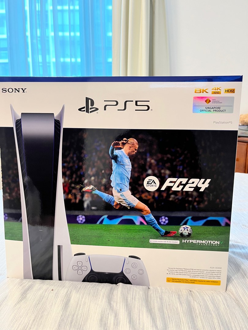 PS5 with EA Sports FC24 Football Bundle, Video Gaming, Video Game ...