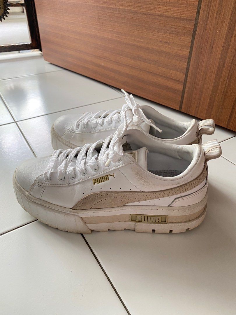 White platform new arrivals puma trainers