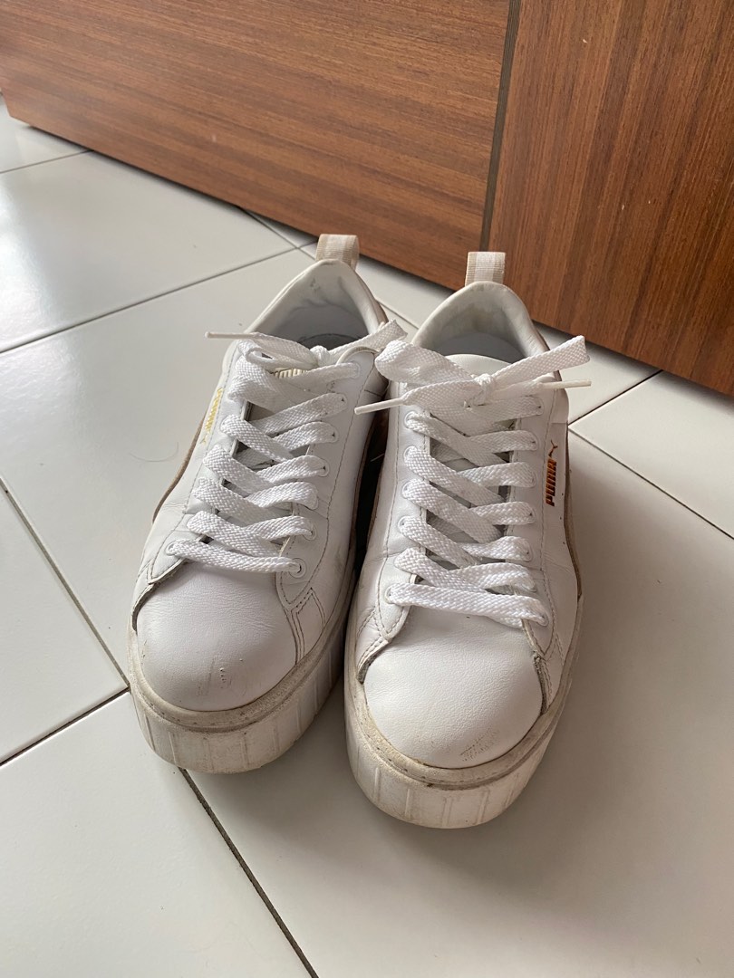 White platform puma hotsell trainers