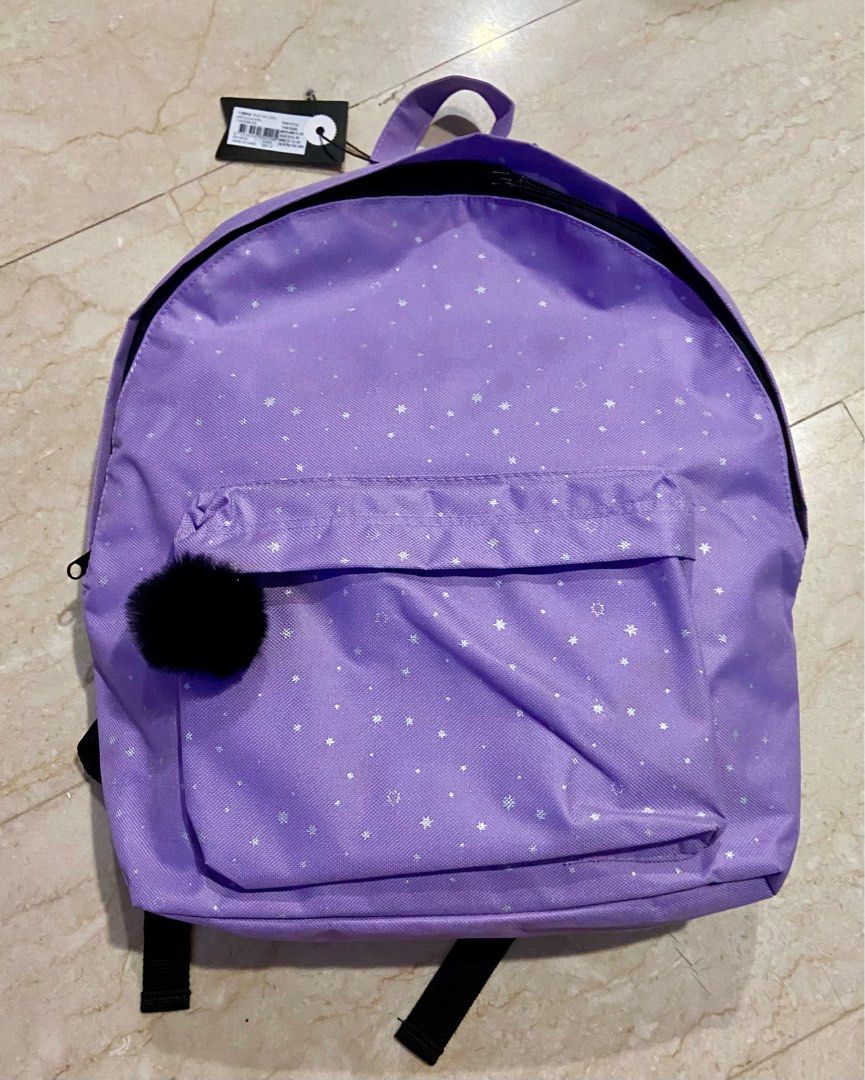 Purple Lavender Star Bag Backpack, Women display picture 3