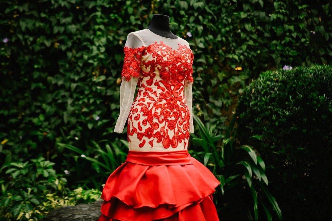 Red Mermaid Debut Gown, Women's Fashion, Dresses & Sets, Evening dresses &  gowns on Carousell
