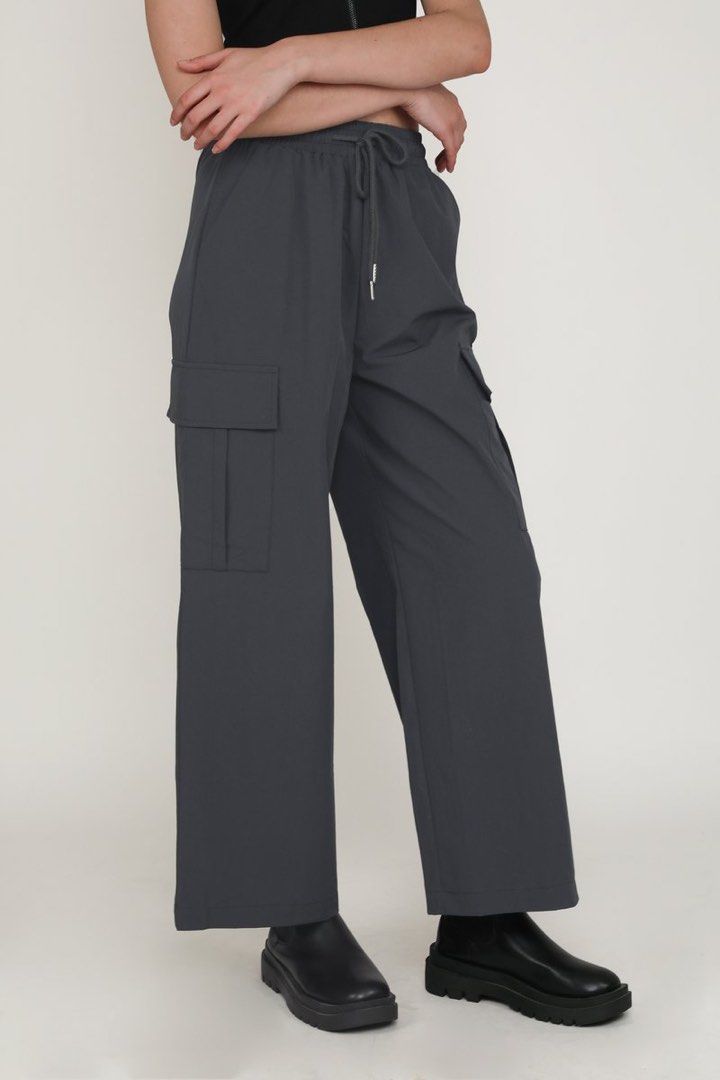 Vince Nylon Drawstring Pants (Slate Grey)
