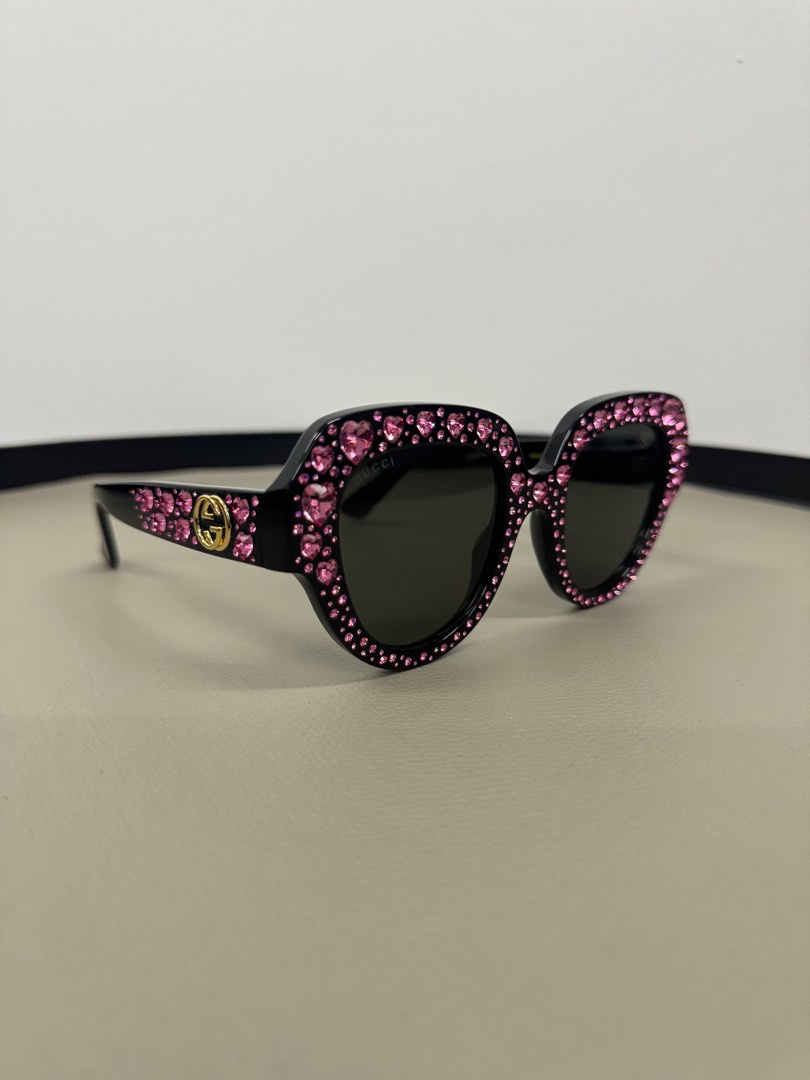 Gucci sunglasses pink shop crystals