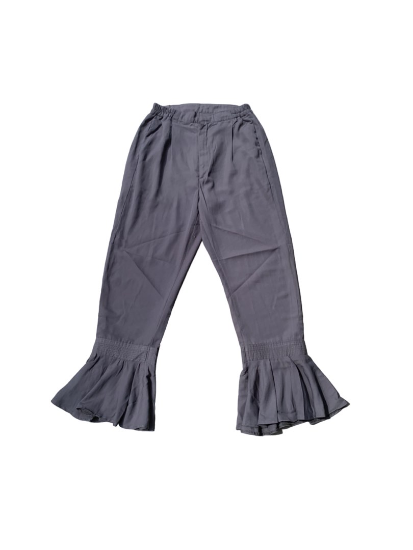 Ruffle Pants | vintage pants | celana mermaid | mermaid pants | grey ...