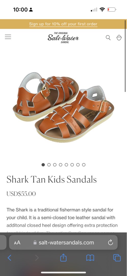 Saltwater shark sandals store