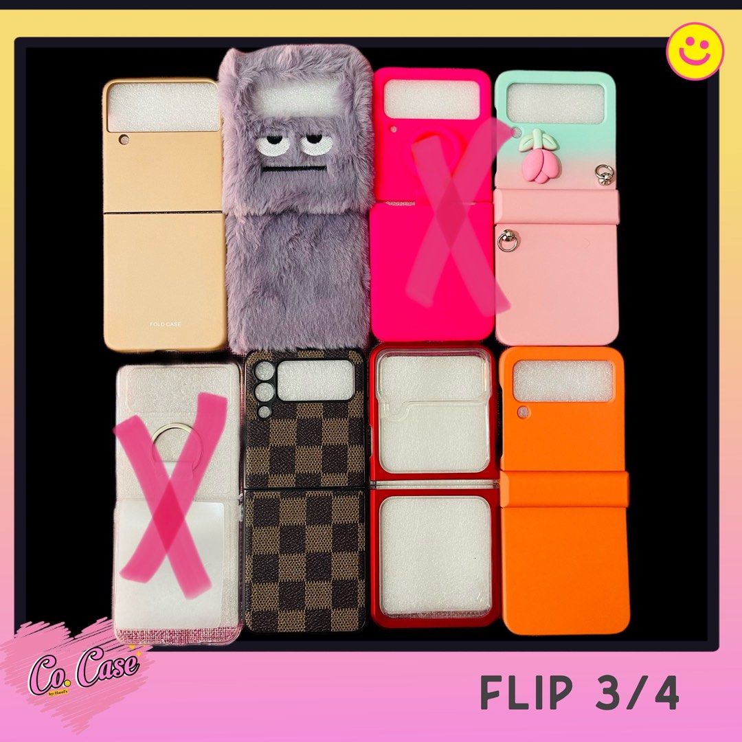 Samsung Galaxy Flip 3/4 Case (Category: Cases & Sleeves) located in Mandaluyong City. Submitted by co.case (Listing ID 1269392048, Image 2). Description: ₱150-200 each.
