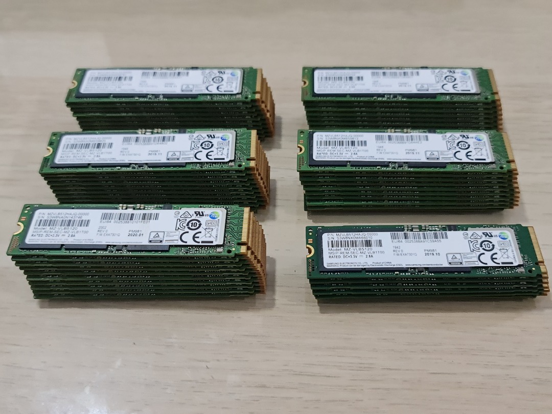 Samsung PM981 Polaris 512GB M.2 NGFF PCIe Gen3 x4 NVME SSD 2280 M