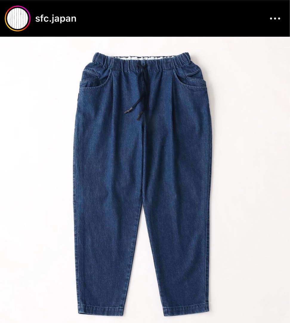 S.F.C 23SS TAPERED EASY PANTS Indigo L付属品タグ
