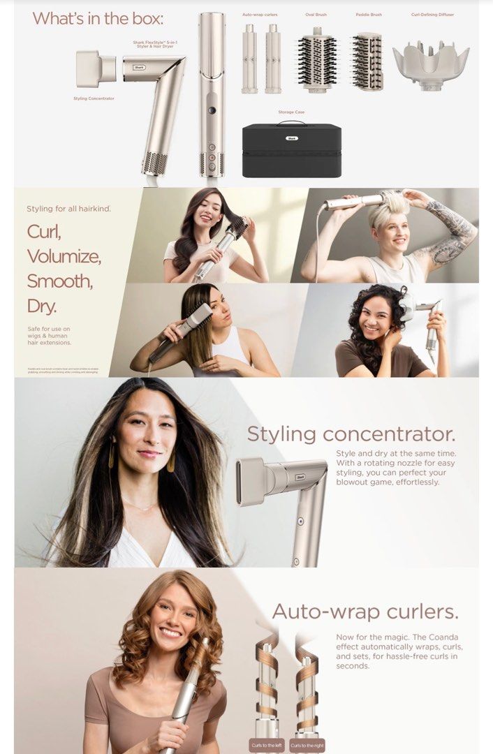 Shark FlexStyle Air Styling & Drying System, Powerful Hair Dryer ...