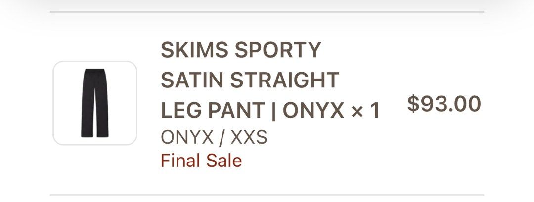 SKIMS SPORTY SATIN STRAIGHT LEG PANT | PYRITE