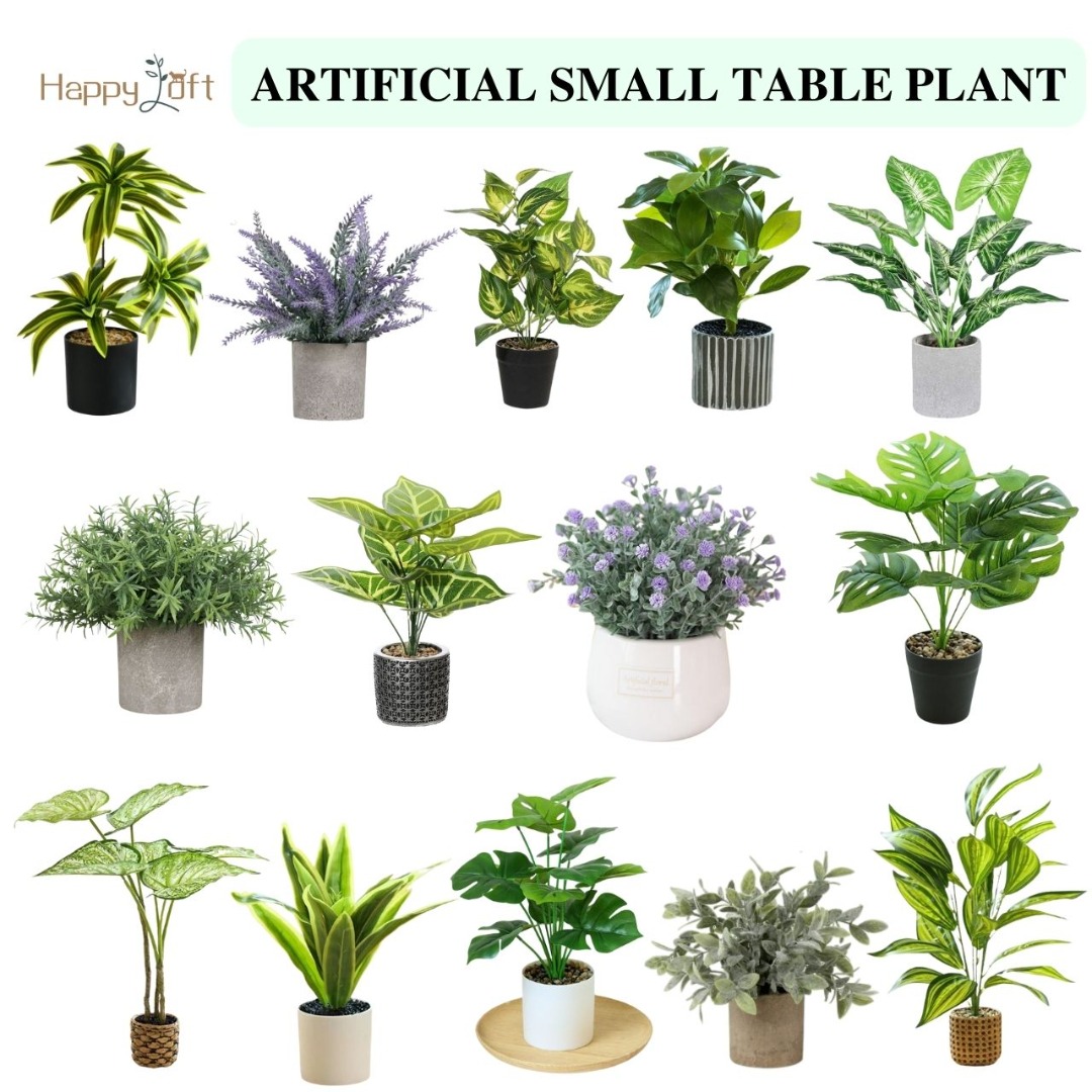 Small Potted Artificial Table Plants Table Flower Home Deco Office Deco