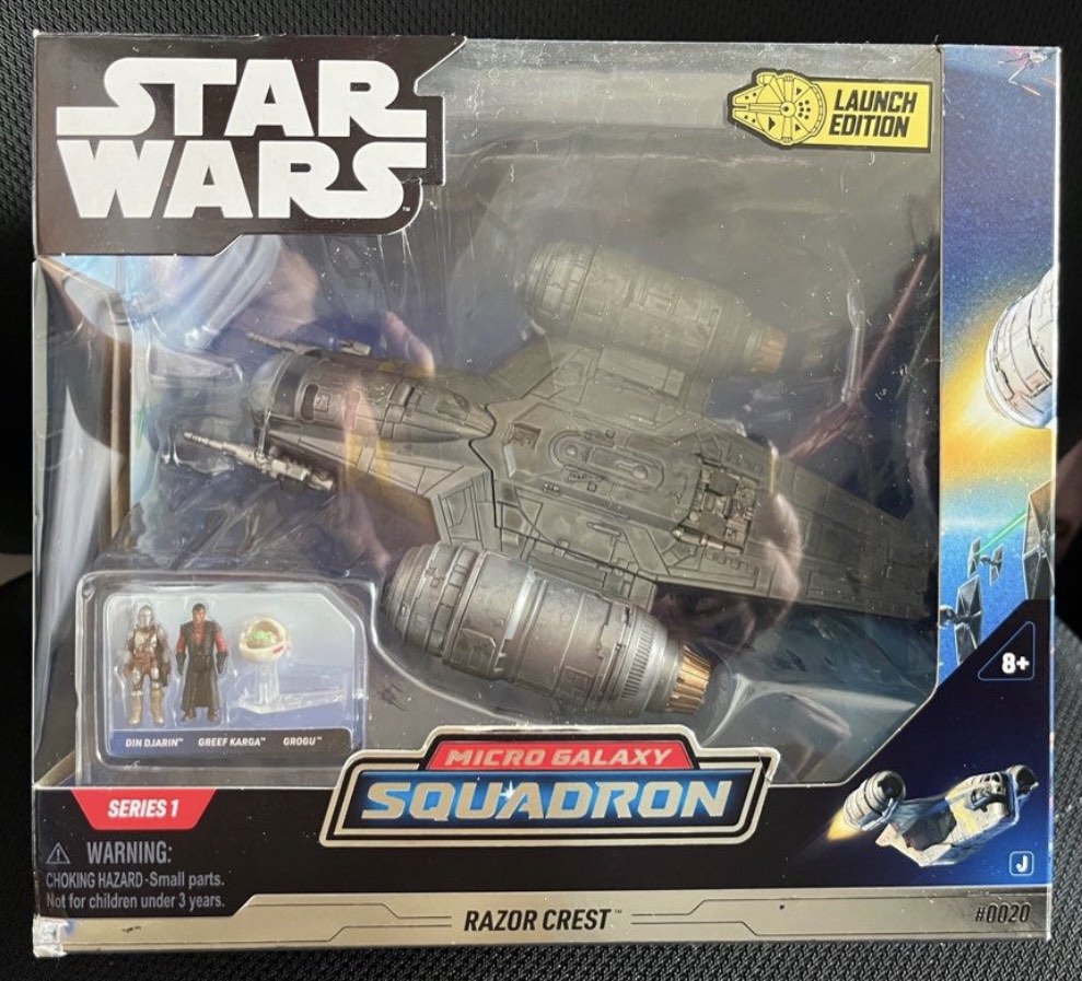 Star Wars micro galaxy squadron razor crest mando Mandalorian grogu ...