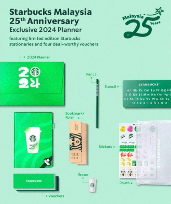 Starbucks 2024 Planner , Hobbies & Toys, Stationery & Craft, Stationery