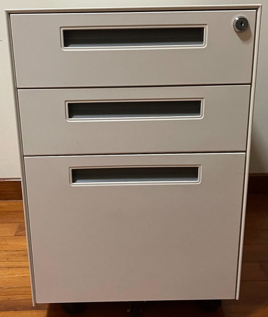 Steel Movable Pedestal / drawer with lock, Furniture & Home Living