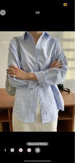 Striped Vertical Drop Shoulder Shirt
