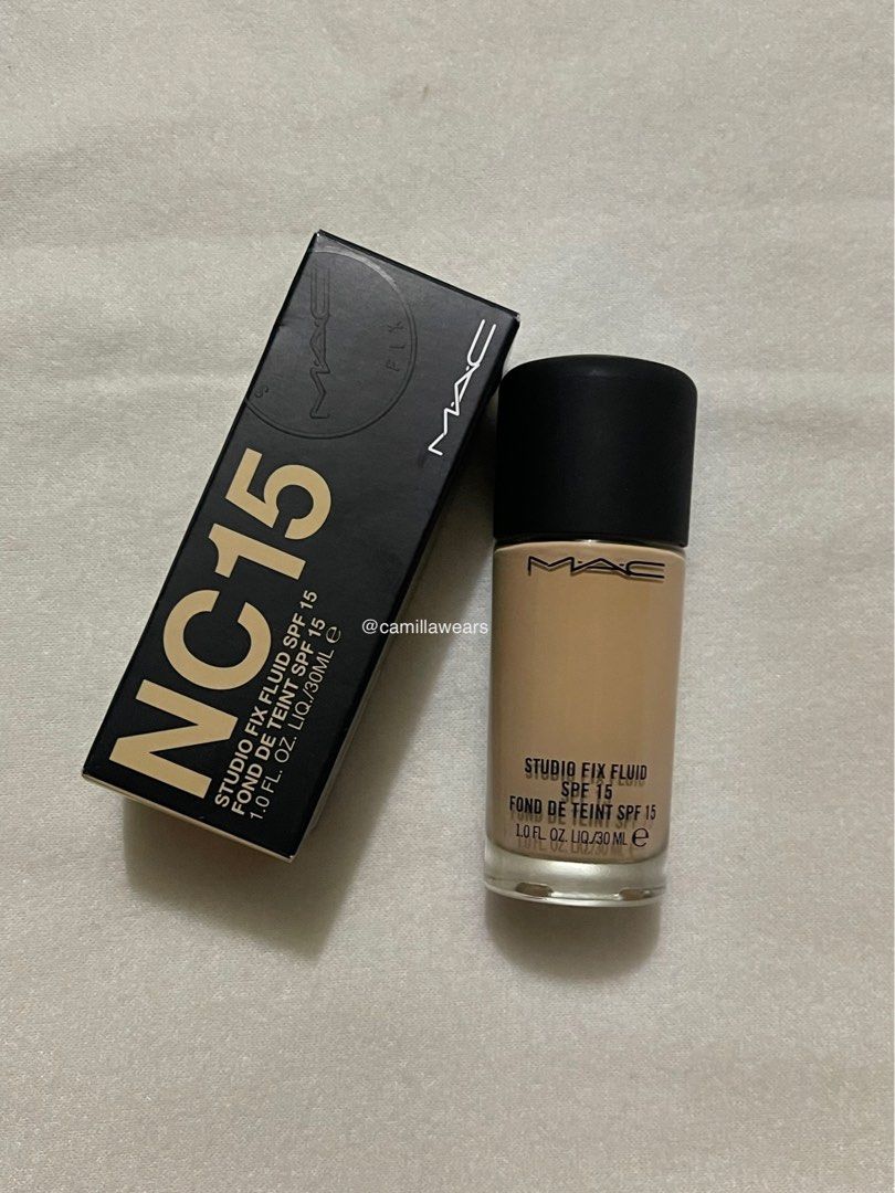 MAC Studio Fix Fluid SPF 15 - NC15 (Category: Makeup) located in Manila. Submitted by camillawears (Listing ID 1269420725, Image 1). Description: Original MAC Cosmetics Studio Fix Fluid - NC15 Discounted Price: 30ml- ₱1,500 Payment first basis MOP: BDO, BPI, GCash, Unionbank .