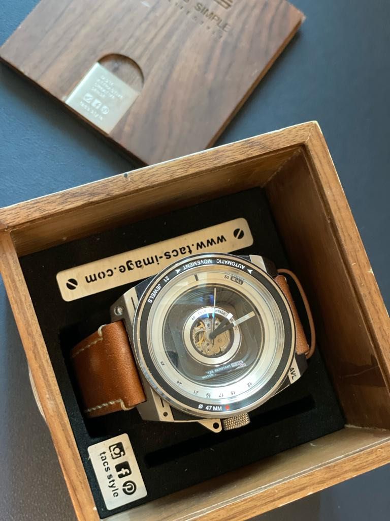 男裝復古自動錶，日本製自動機械錶機芯TACS Automatic Vintage Lens II