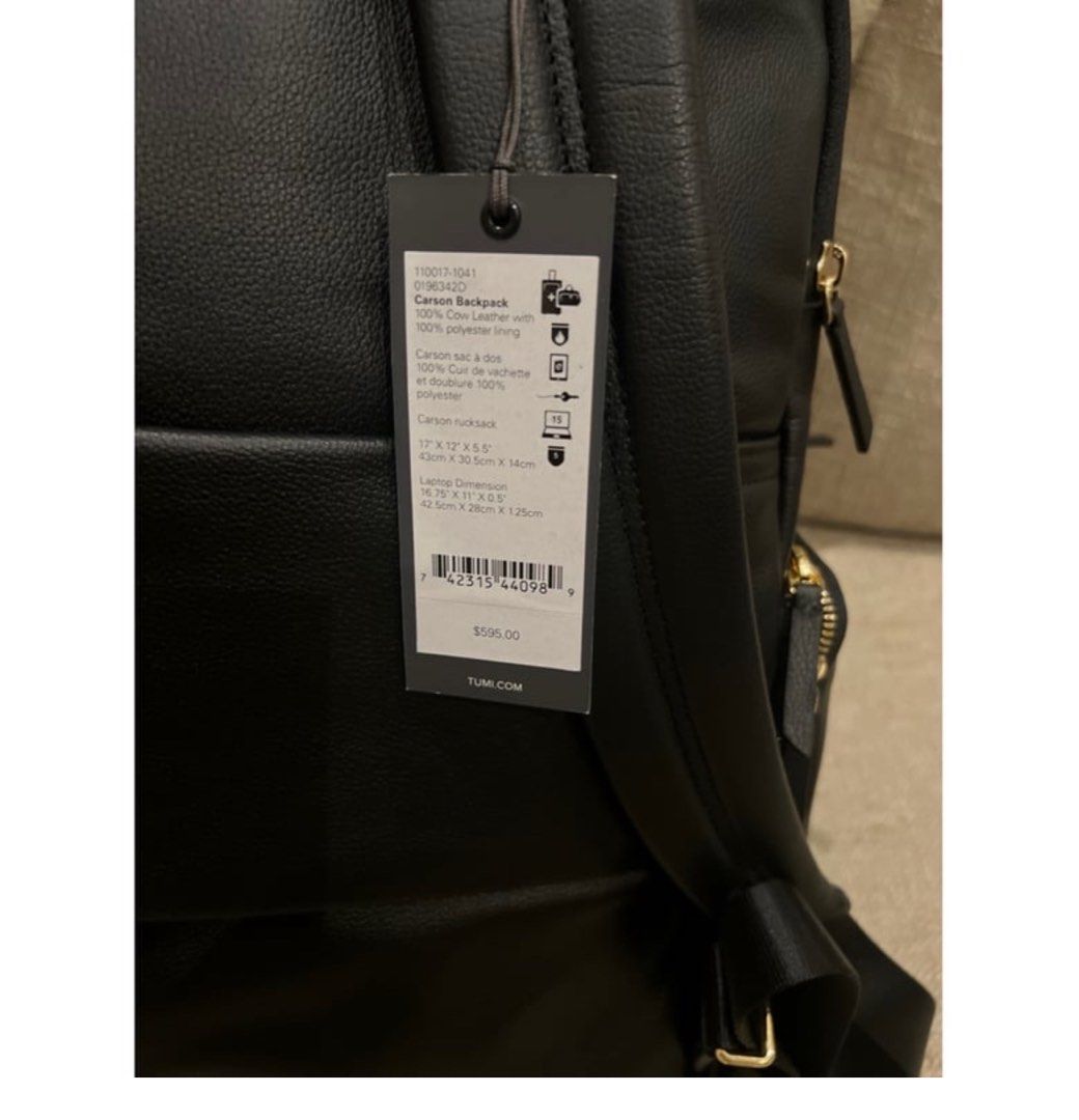 Tumi top carson leather