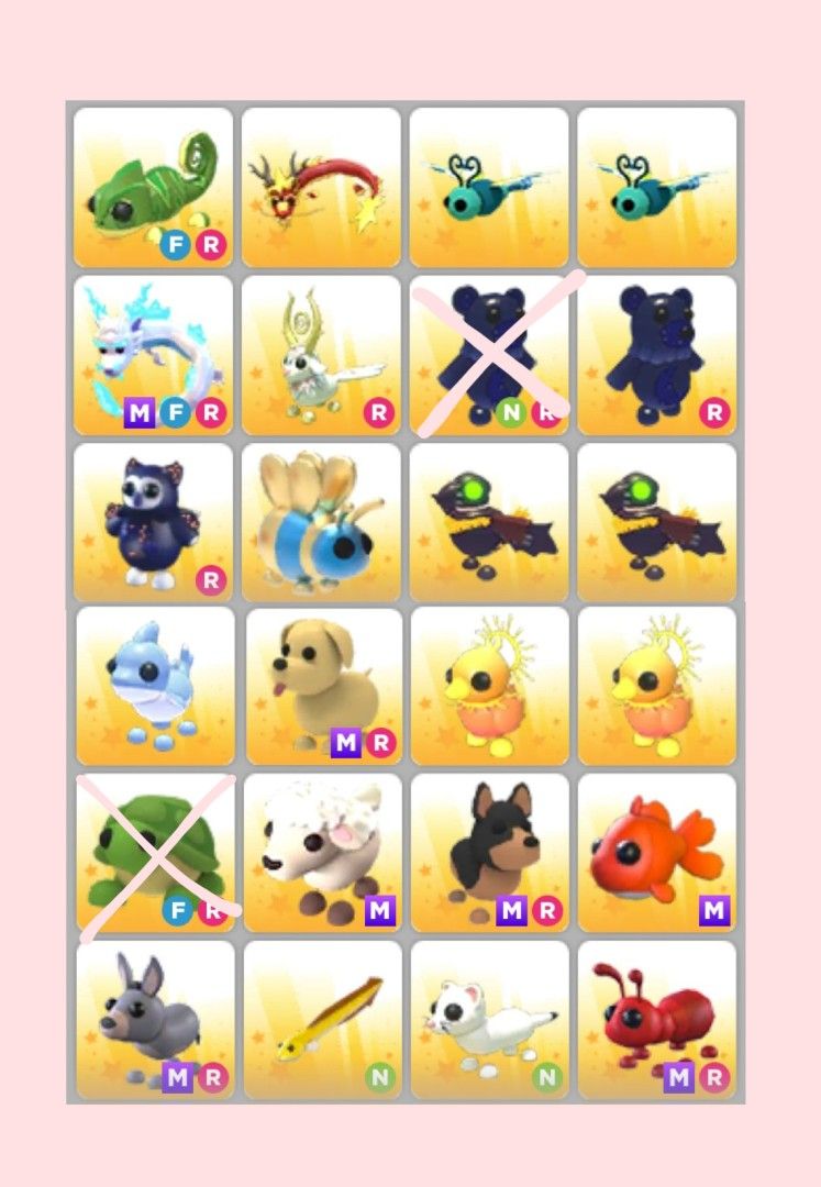 updates regularly! roblox adopt me pets (read desc for pets not in pics!)