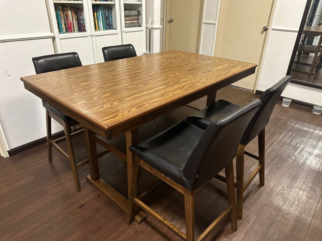 Used SSF Dining Table Set Bar Table Set, Furniture & Home Living