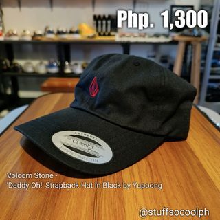 Volcom Stone 'Daddy Oh!' Strapback Hat in Black by Yupoong