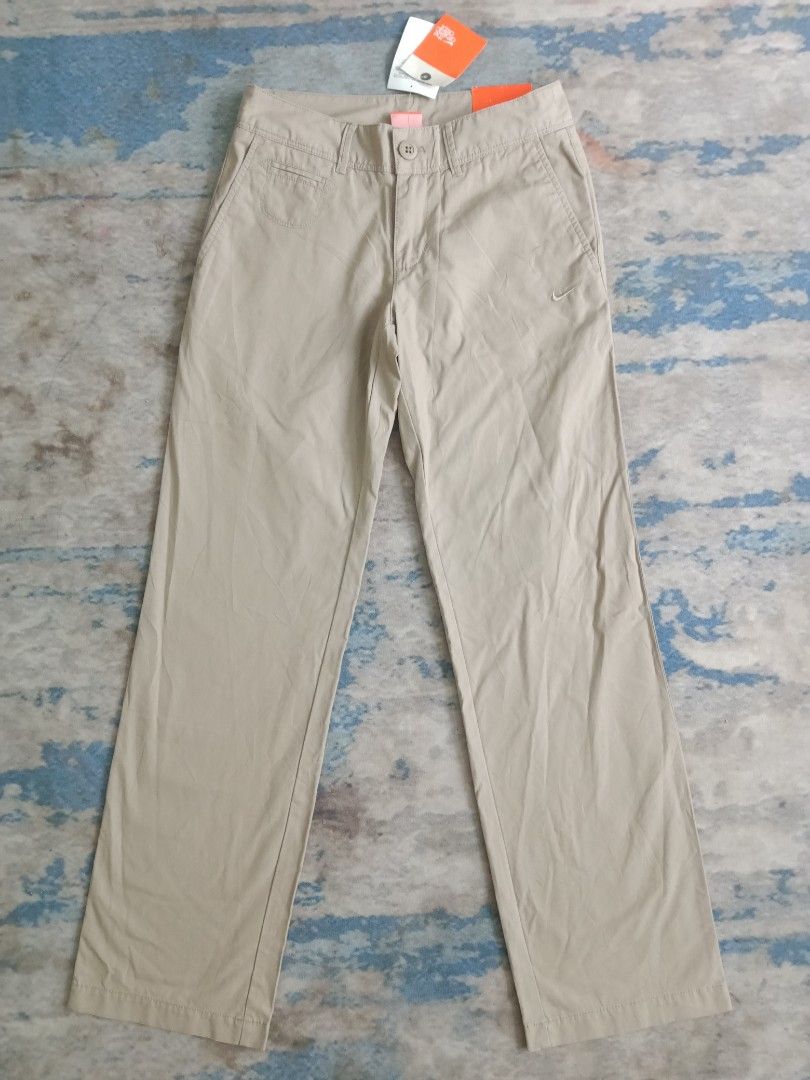 W27 NIKE JAPAN THE ATHLETIC DEPT. KHAKI BEIGE TROUSER PANTS VINTAGE STYLE LADIES WOMEN S UNISEX LOW WAIST STYLE JAPANESE FASHION Women s Fashion Bottoms Other Bottoms on Carousell