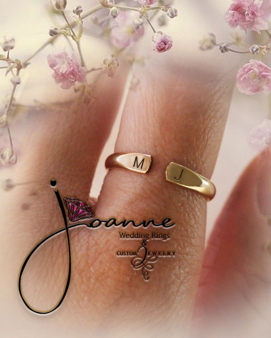 Wedding Ring Promise Ring Initial Couples Ring SPECIAL DISCOUNT