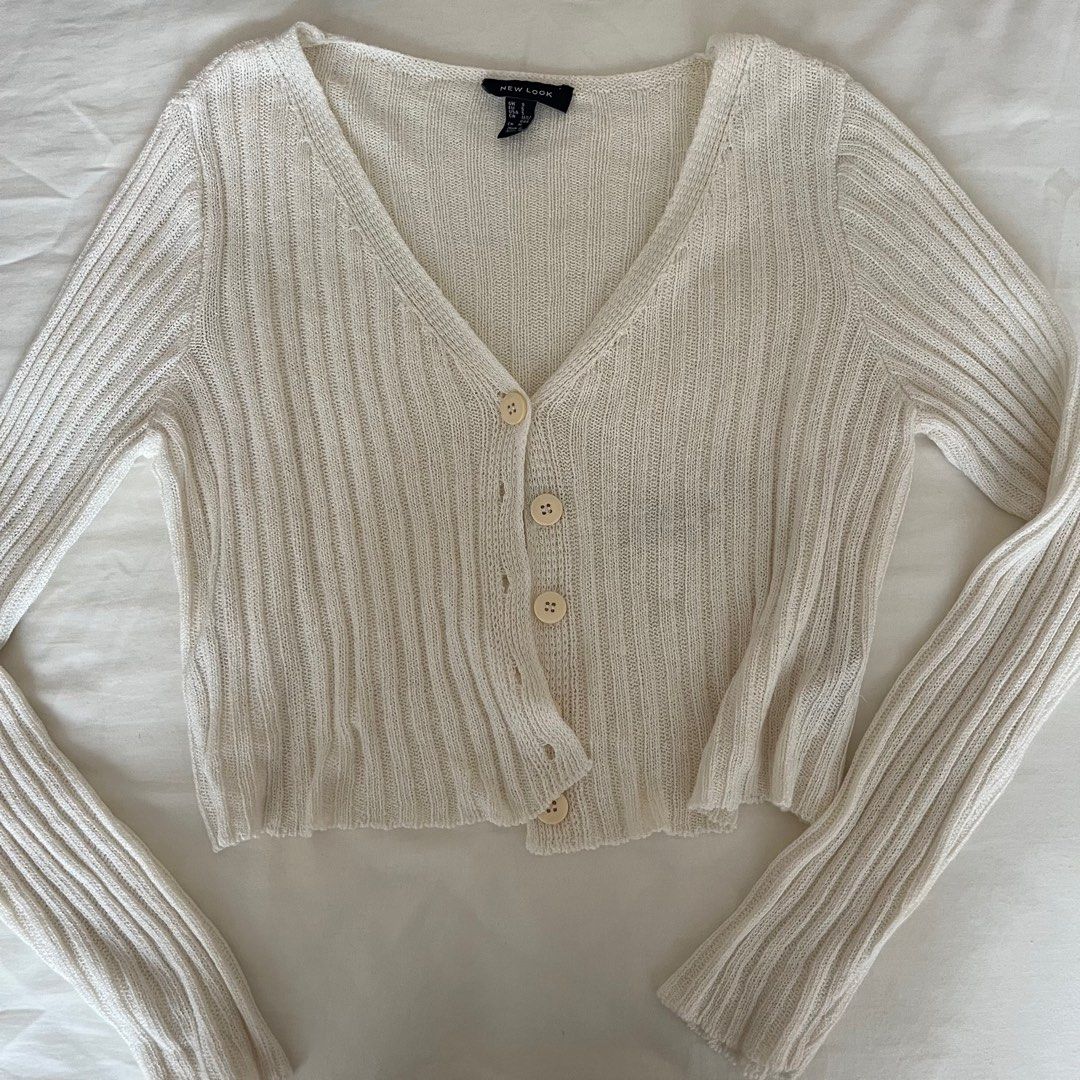 White cardigan store