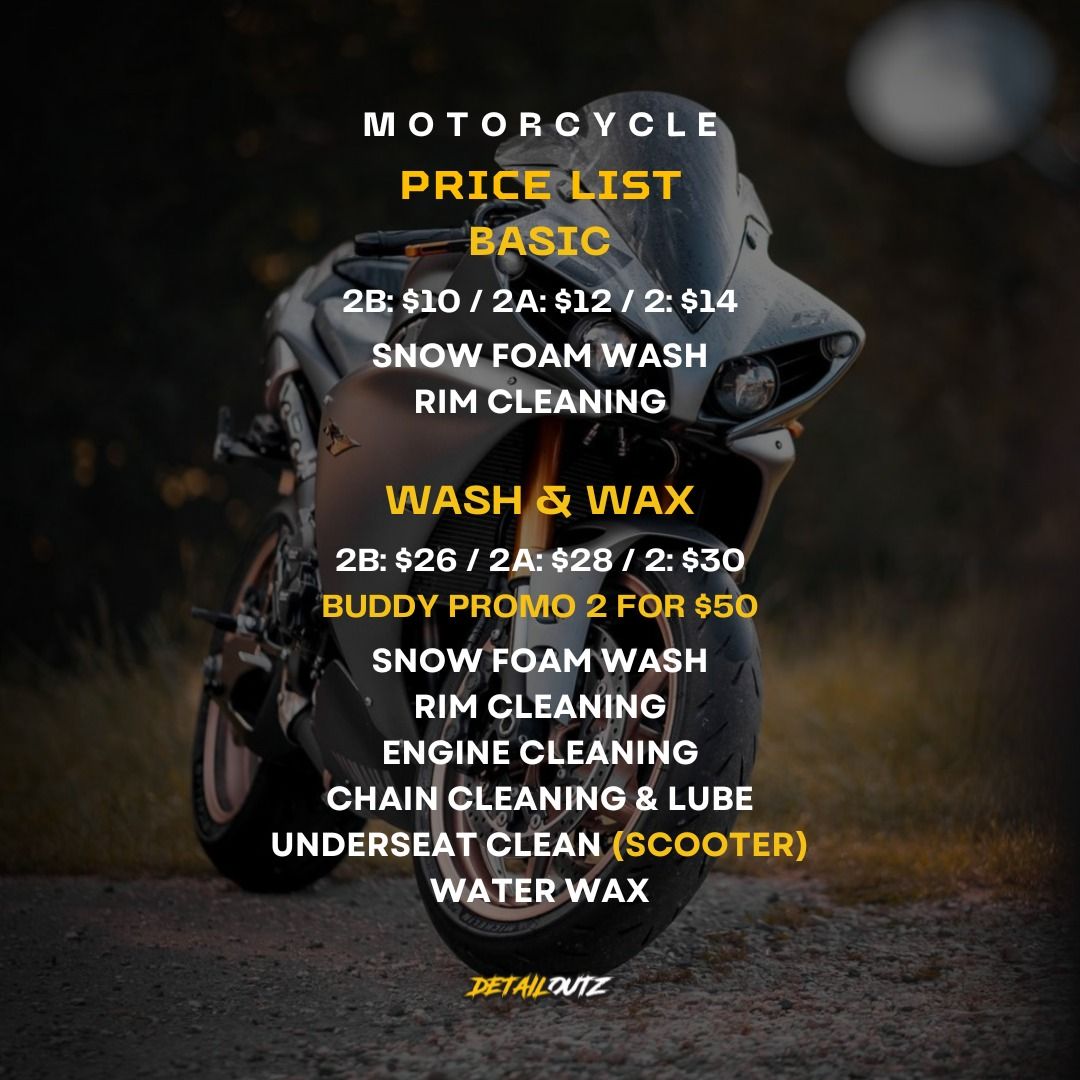 YEAR END PROMO/Bike Wash/Bike Detailing/Bike Polishing/Motorcycle Wash