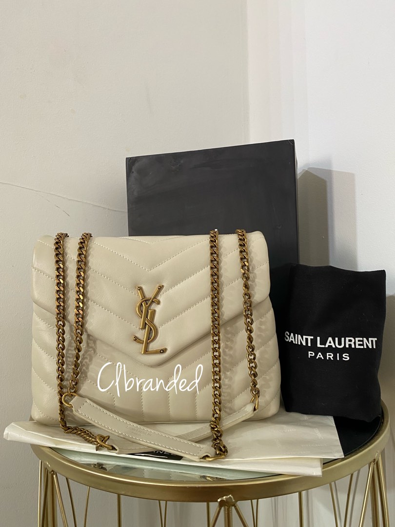 Cream on sale ysl bag
