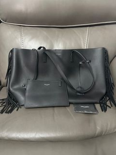 YSL tote bag with pouch black 410666